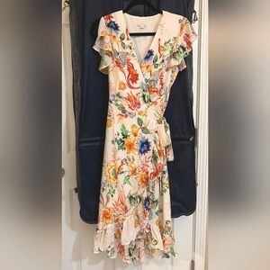 New York & Company Floral Wrap Dress